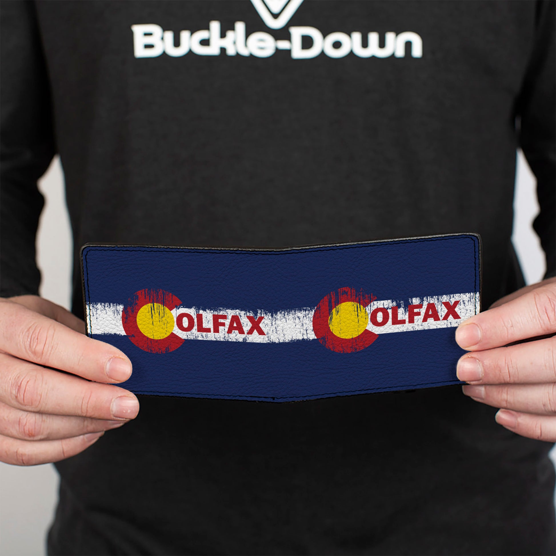 Bi-Fold Wallet - COLFAX Colorado Flag Weathered Bi-Fold Wallets Buckle-Down