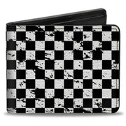 Bi-Fold Wallet - Checker Weathered2 Black White Bi-Fold Wallets Buckle-Down
