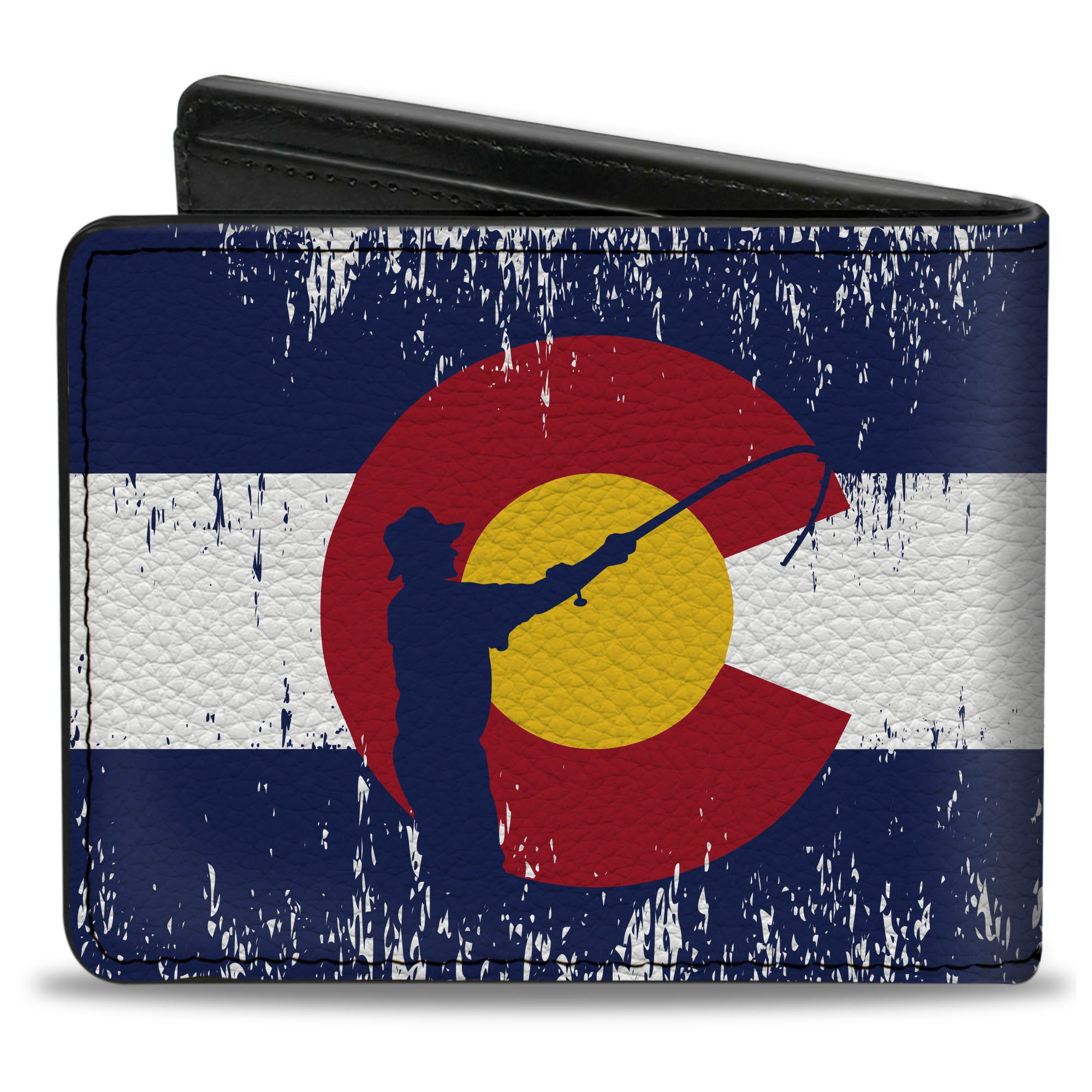 Bi-Fold Wallet - Colorado Flag Fisher Weathered Bi-Fold Wallets Buckle-Down