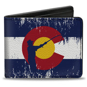 Bi-Fold Wallet - Colorado Flag Fisher Weathered Bi-Fold Wallets Buckle-Down
