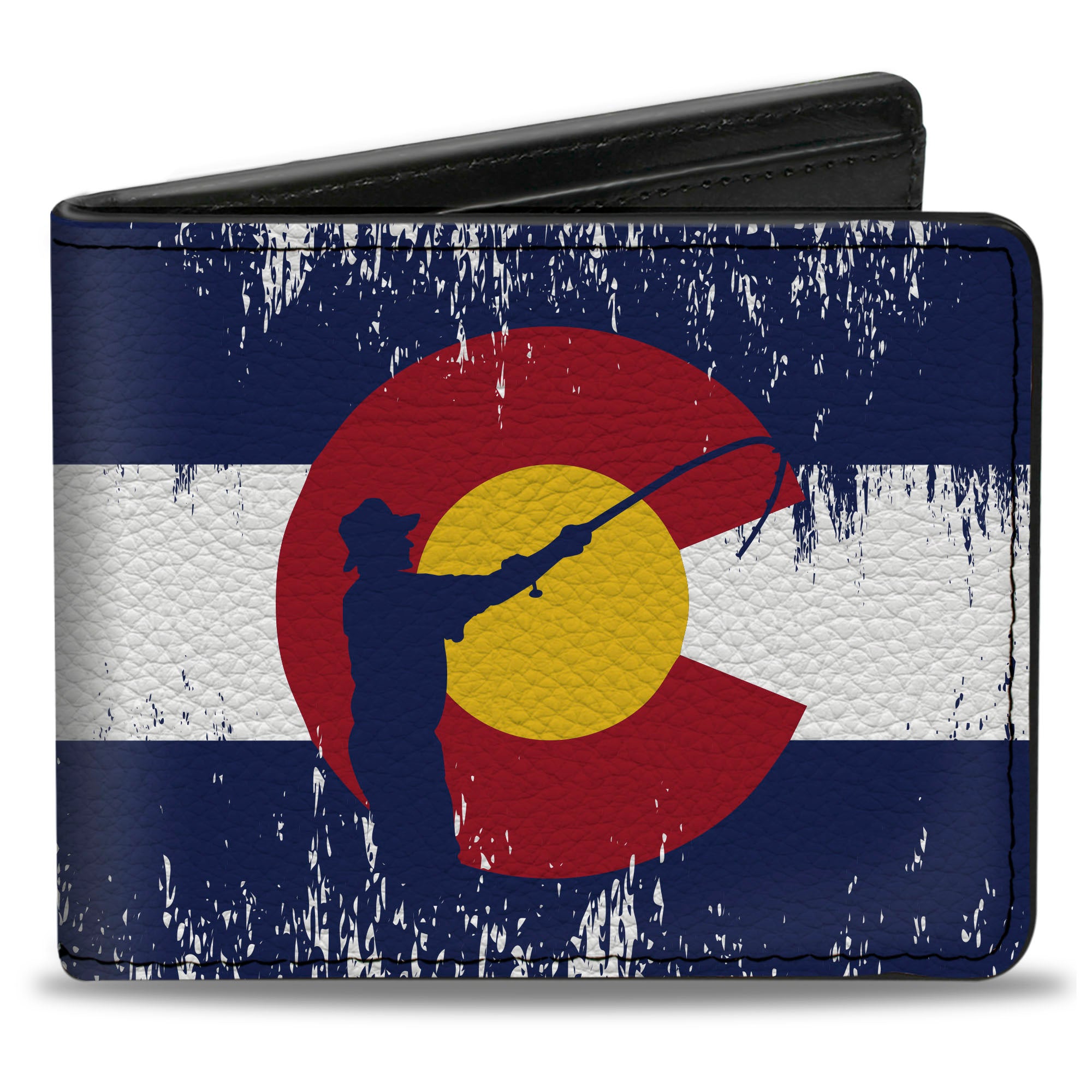 Bi-Fold Wallet - Colorado Flag Fisher Weathered Bi-Fold Wallets Buckle-Down