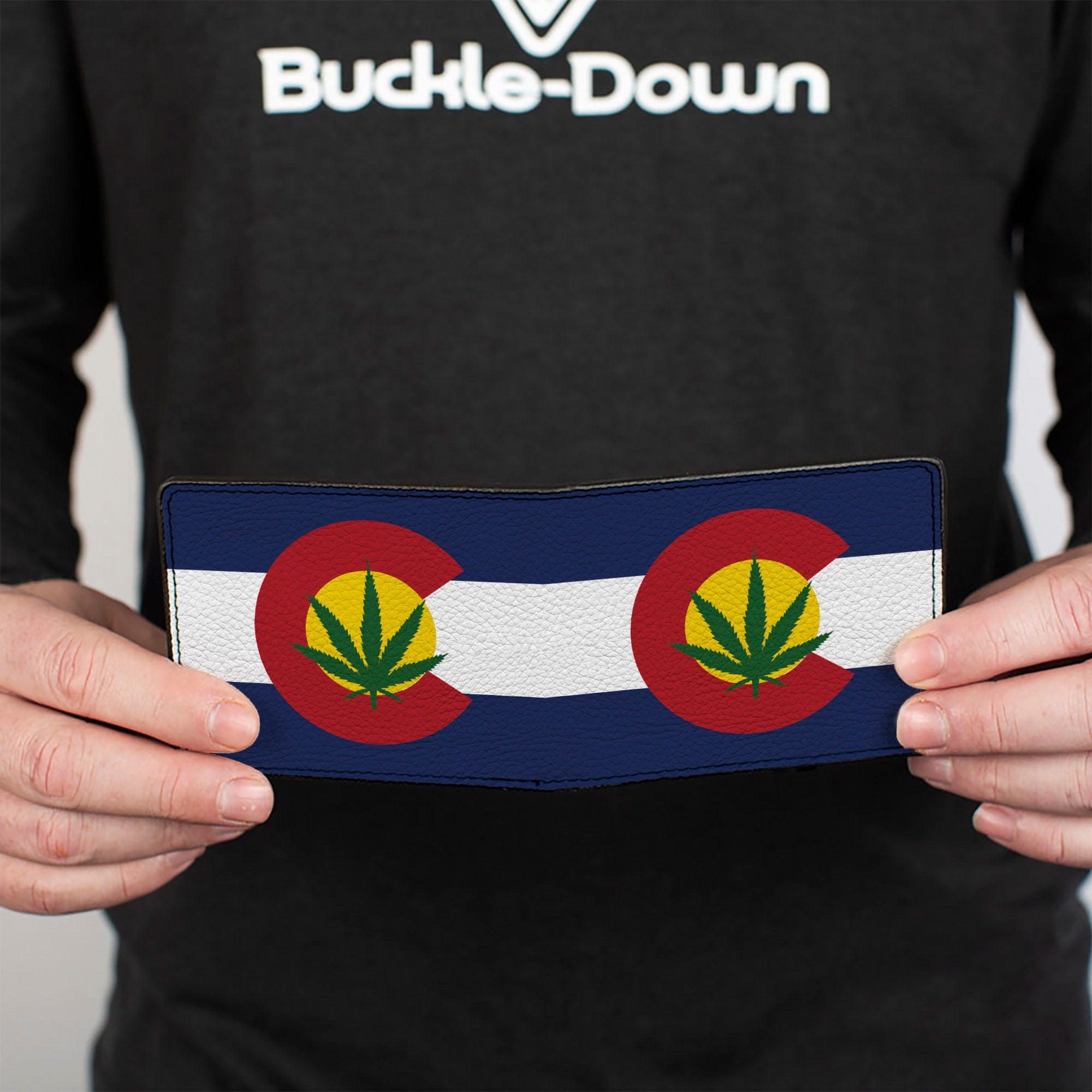 Bi-Fold Wallet - Colorado Flag Marijuana Leaf Bi-Fold Wallets Buckle-Down