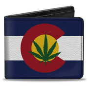 Bi-Fold Wallet - Colorado Flag Marijuana Leaf Bi-Fold Wallets Buckle-Down
