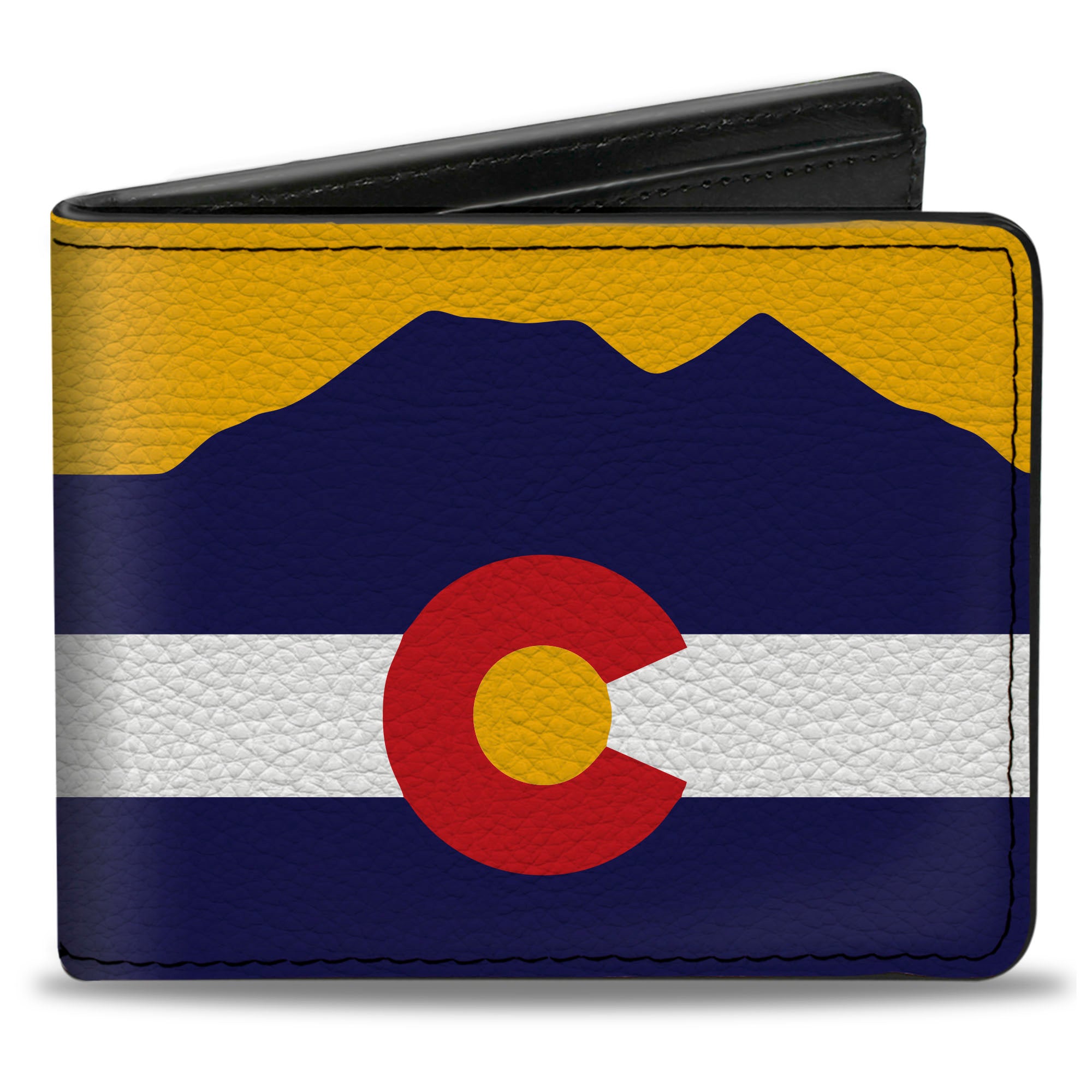 Bi-Fold Wallet - Colorado Flag Mountain Silhouette Yellow Bi-Fold Wallets Buckle-Down