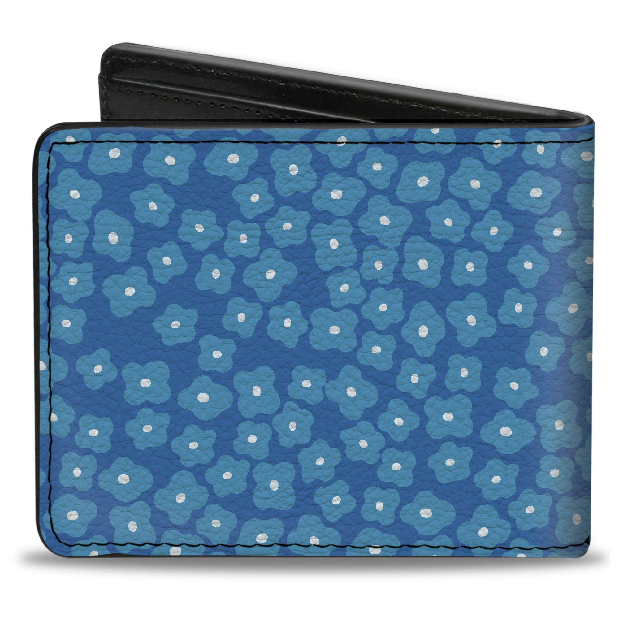 Bi-Fold Wallet - Ditsy Floral Blue Light Blue White Bi-Fold Wallets Buckle-Down