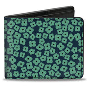 Bi-Fold Wallet - Ditsy Floral Teal Light Teal Teal Bi-Fold Wallets Buckle-Down