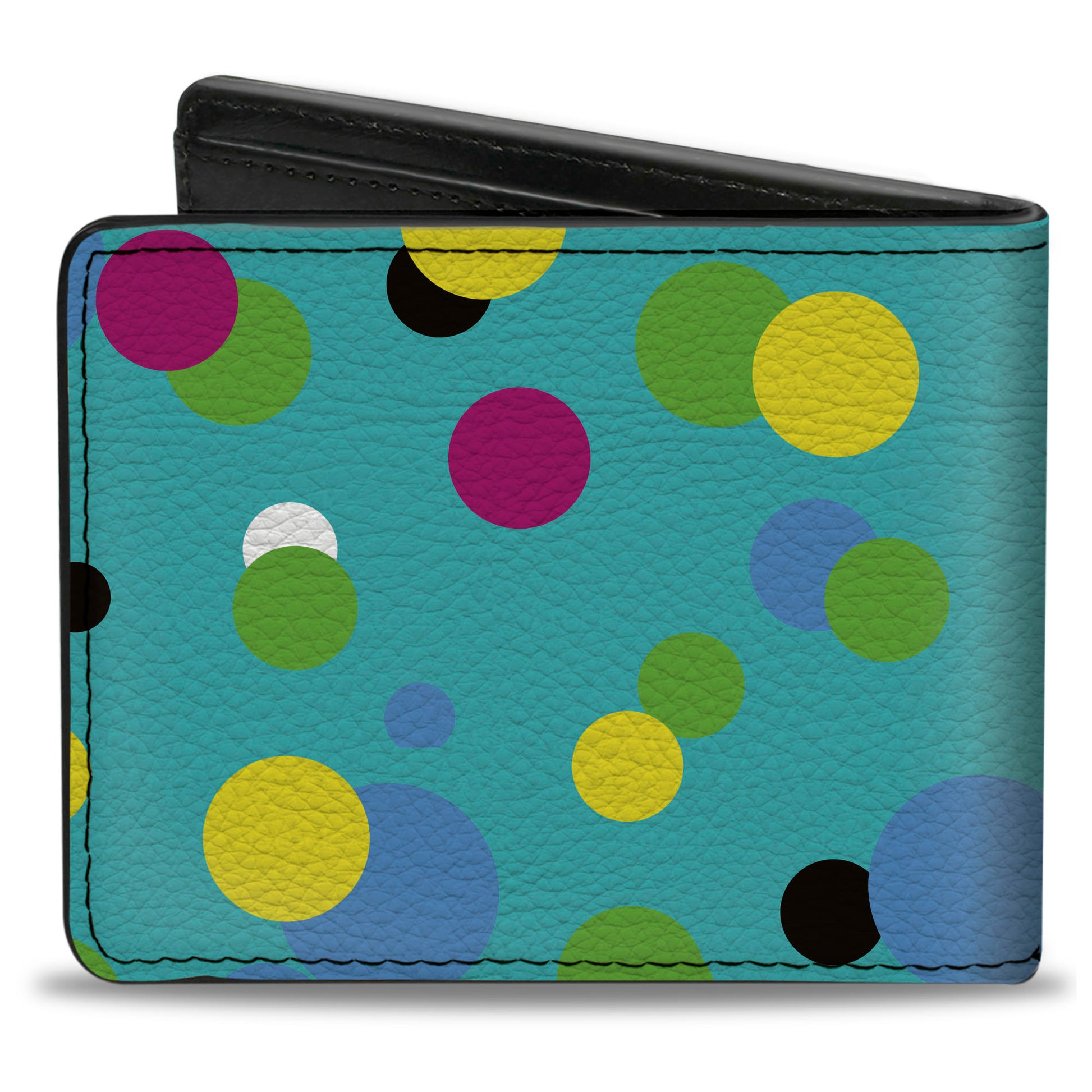 Bi-Fold Wallet - Dots Seafoam Green Multi Pastel Bi-Fold Wallets Buckle-Down