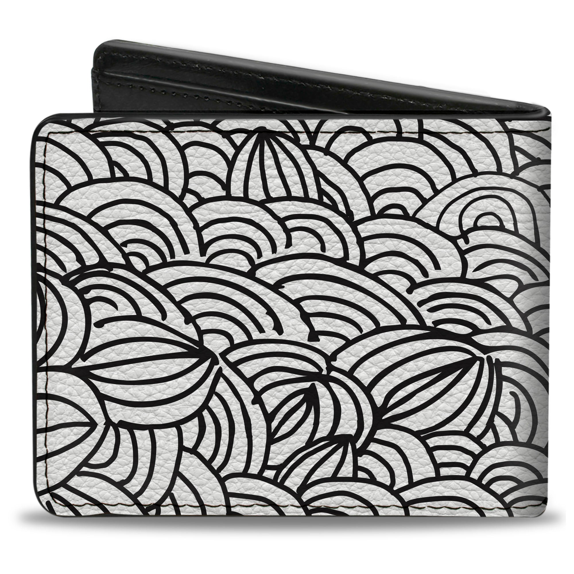 Bi-Fold Wallet - Doodle1 White Black Bi-Fold Wallets Buckle-Down