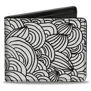 Bi-Fold Wallet - Doodle1 White Black Bi-Fold Wallets Buckle-Down