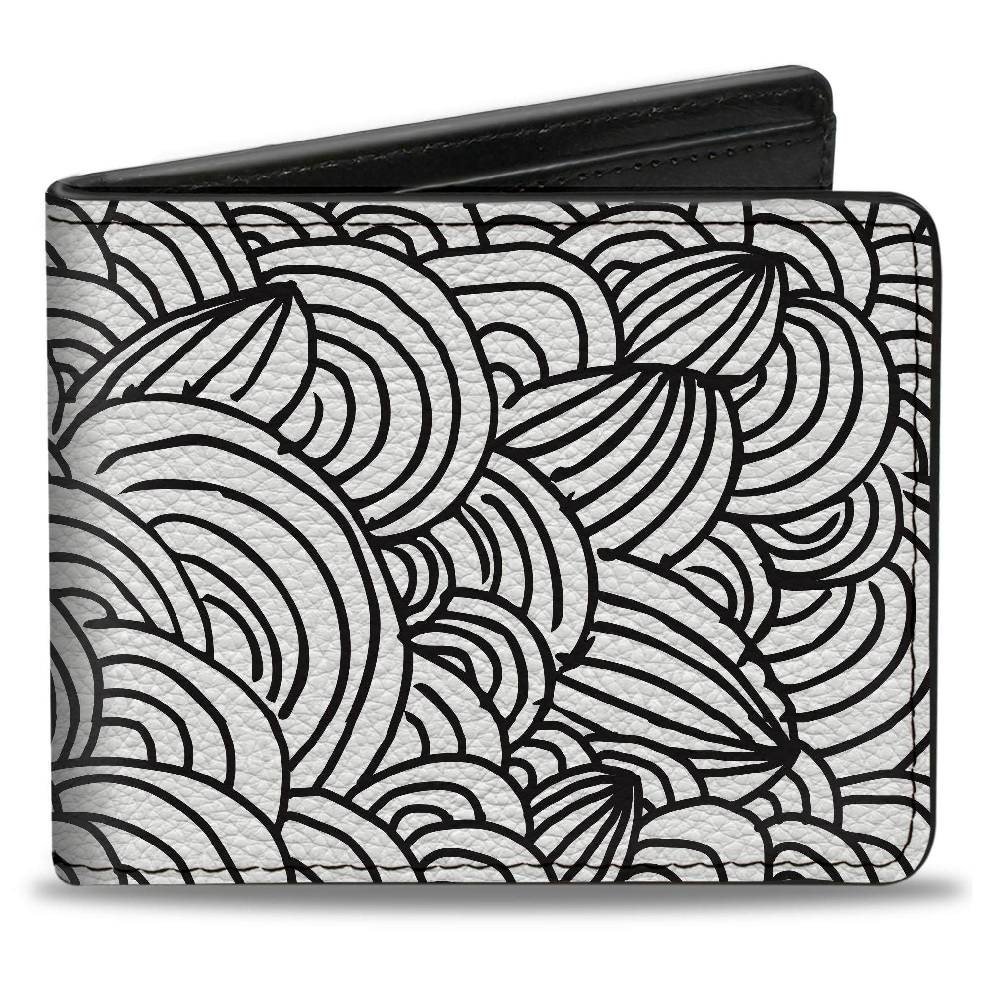 Bi-Fold Wallet - Doodle1 White Black Bi-Fold Wallets Buckle-Down