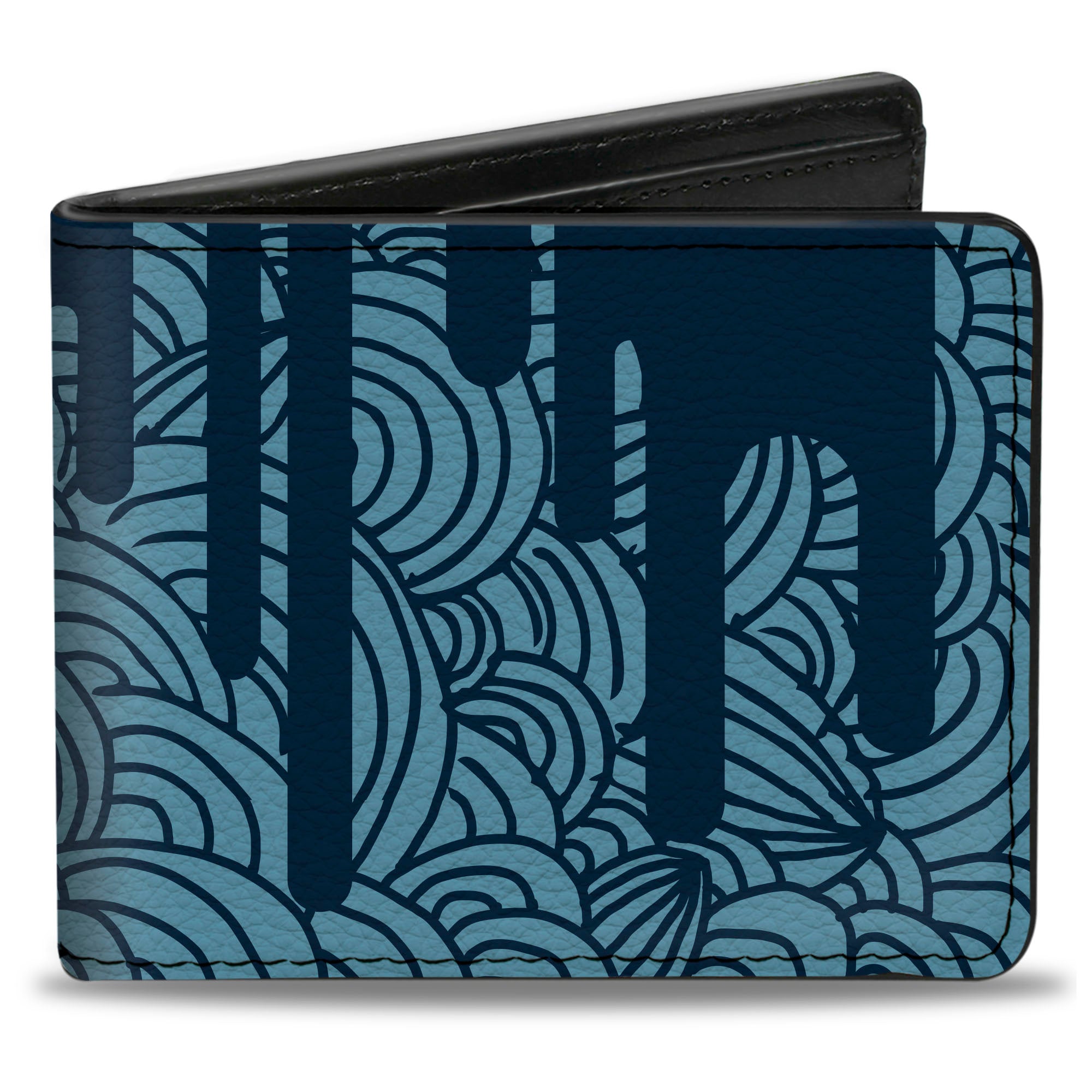 Bi-Fold Wallet - Doodle1 Paint Drips Blues Bi-Fold Wallets Buckle-Down