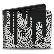 Bi-Fold Wallet - Doodle1 Paint Drips White Black Bi-Fold Wallets Buckle-Down