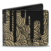 Bi-Fold Wallet - Doodle1 Paint Drips Cream Black Bi-Fold Wallets Buckle-Down