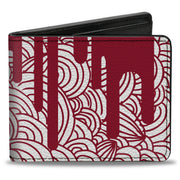 Bi-Fold Wallet - Doodle1 Paint Drips White Red Bi-Fold Wallets Buckle-Down