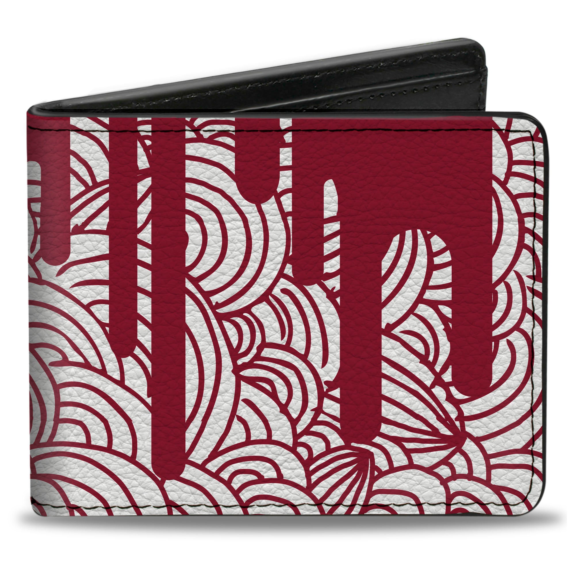 Bi-Fold Wallet - Doodle1 Paint Drips White Red Bi-Fold Wallets Buckle-Down