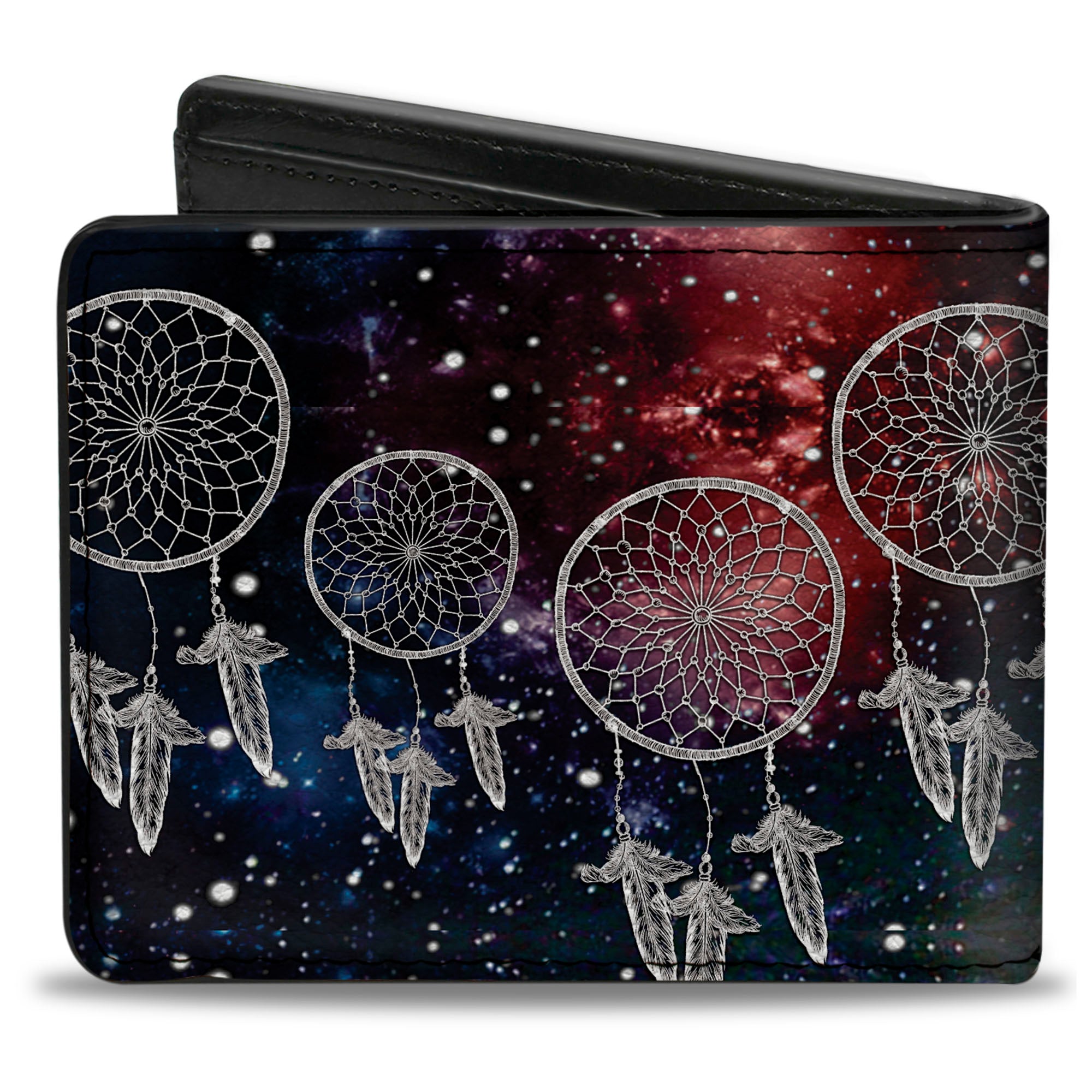 Bi-Fold Wallet - Dream Catcher Galaxy White Bi-Fold Wallets Buckle-Down