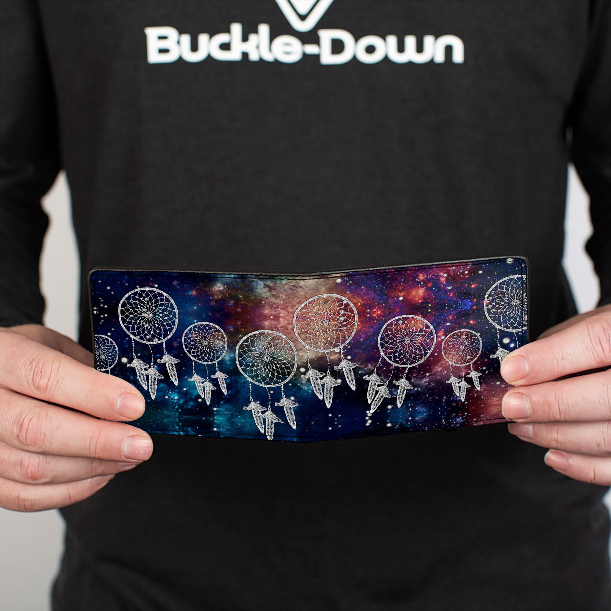 Bi-Fold Wallet - Dream Catcher Galaxy White Bi-Fold Wallets Buckle-Down