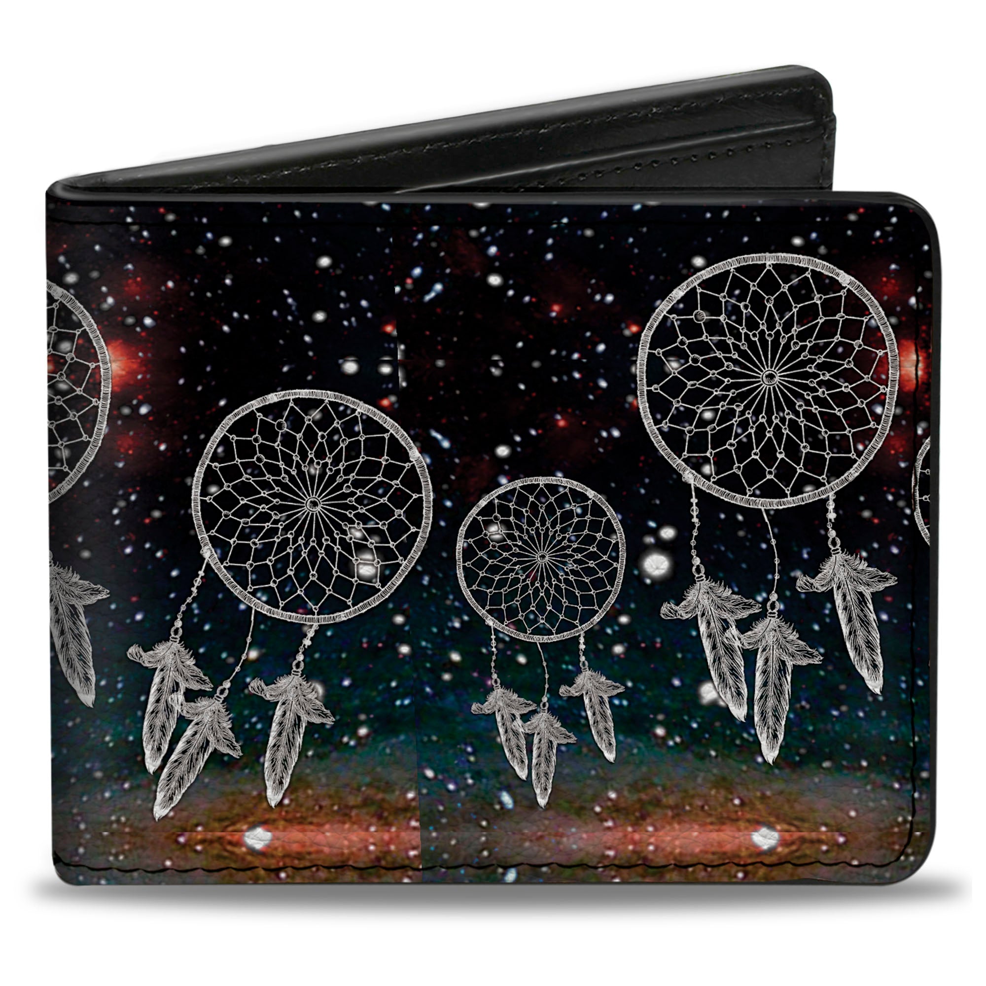 Bi-Fold Wallet - Dream Catcher Galaxy White Bi-Fold Wallets Buckle-Down