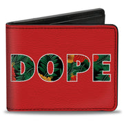 Bi-Fold Wallet - DOPE Red White Tropical Flowers Bi-Fold Wallets Buckle-Down