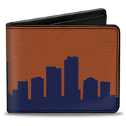 Bi-Fold Wallet - Denver Solid Skyline Orange Navy Bi-Fold Wallets Buckle-Down