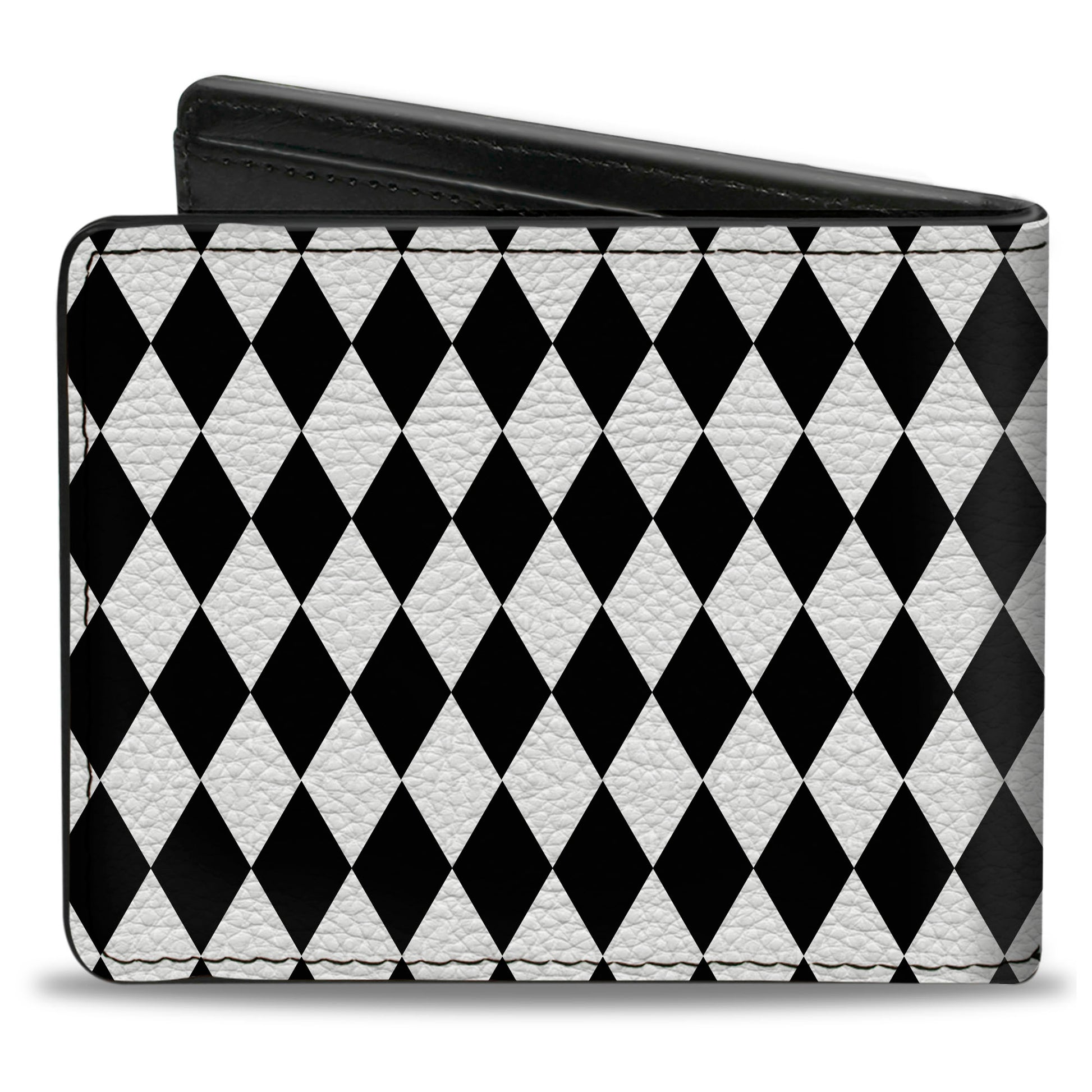 Bi-Fold Wallet - Diamonds Stripe White Black Bi-Fold Wallets Buckle-Down