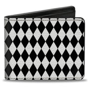 Bi-Fold Wallet - Diamonds Stripe White Black Bi-Fold Wallets Buckle-Down
