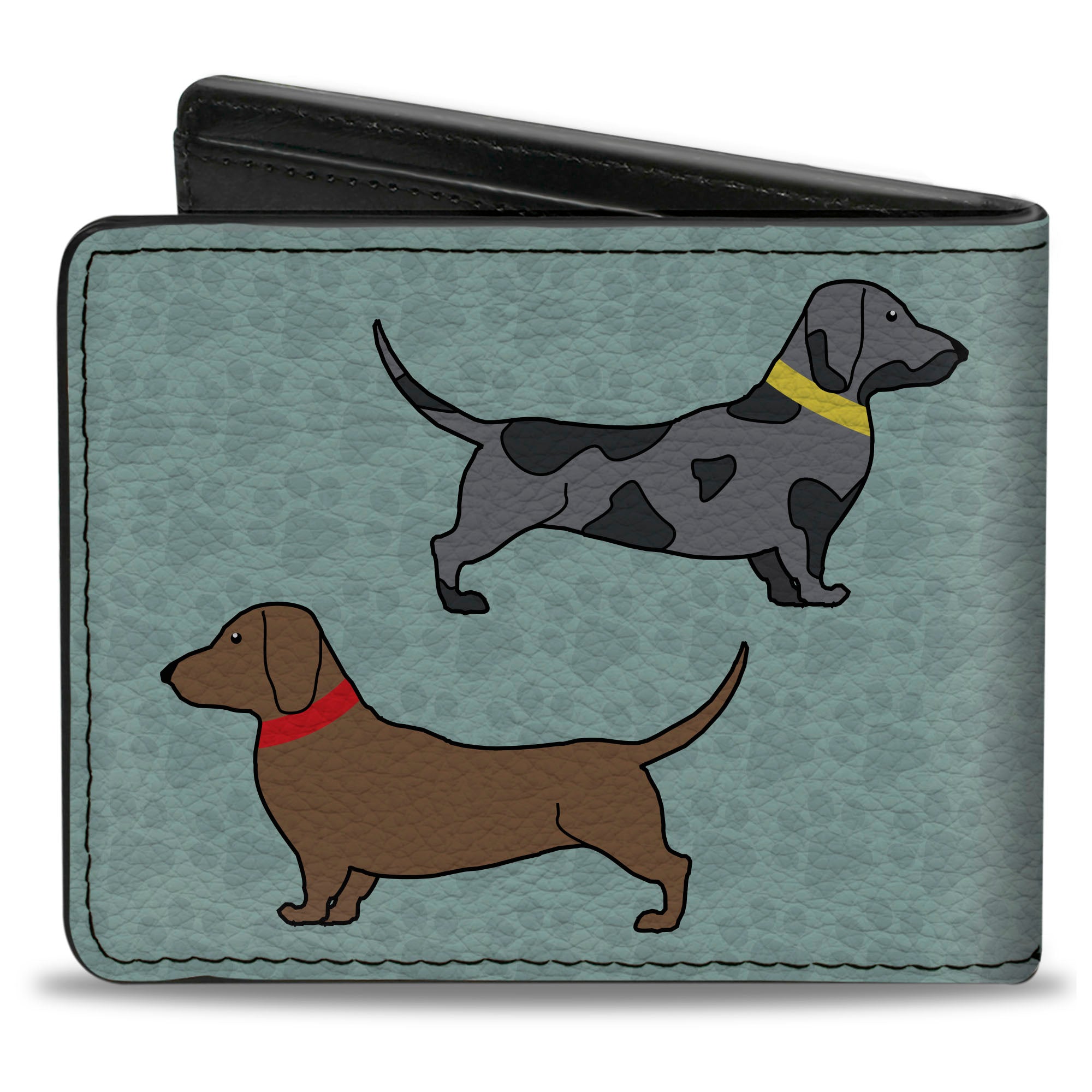 Bi-Fold Wallet - Dachshund 4-Dogs Paws Aquas Bi-Fold Wallets Buckle-Down