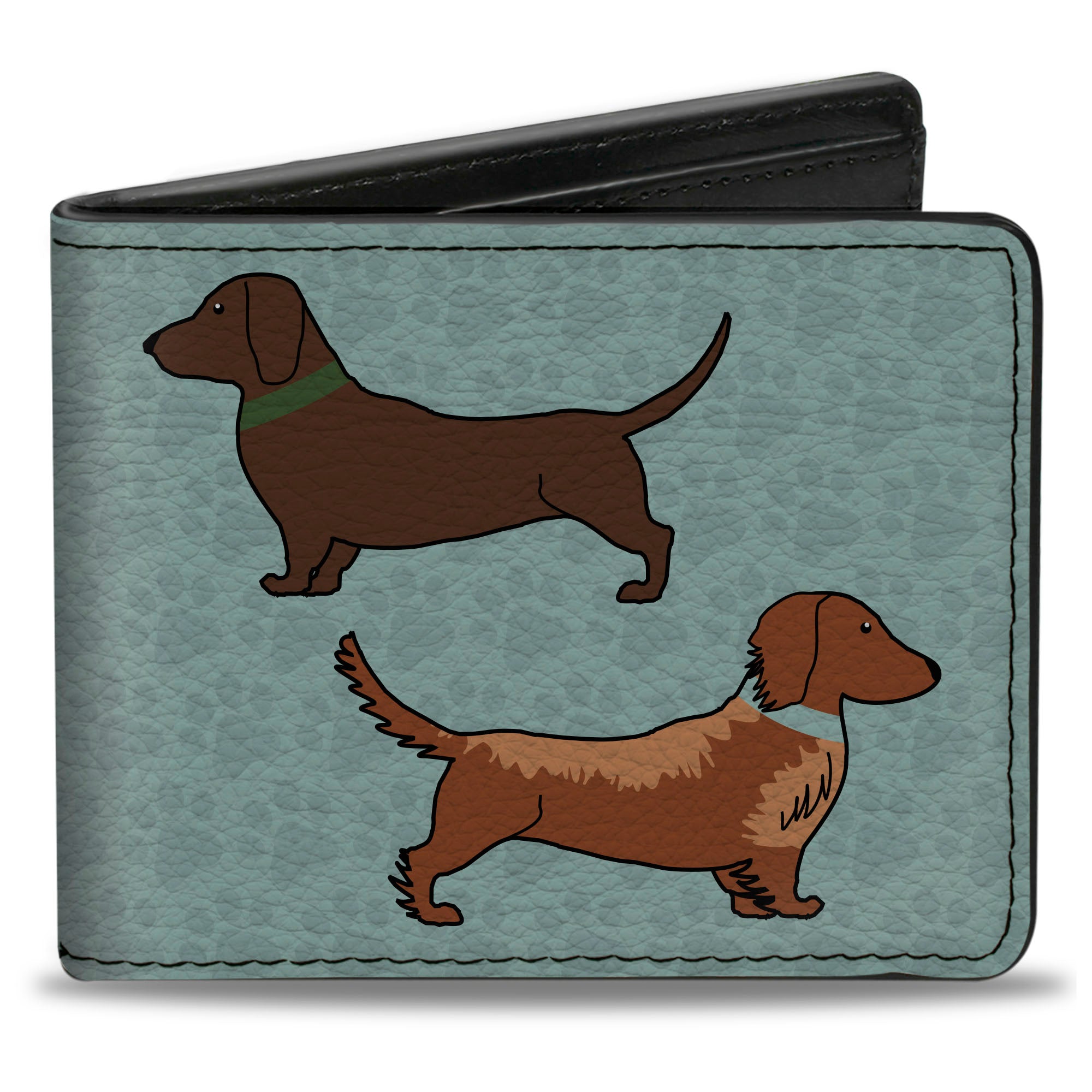 Bi-Fold Wallet - Dachshund 4-Dogs Paws Aquas Bi-Fold Wallets Buckle-Down