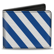 Bi-Fold Wallet - Diagonal Stripes2 White Navy Bi-Fold Wallets Buckle-Down