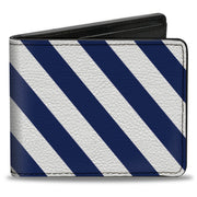 Bi-Fold Wallet - Diagonal Stripes2 White Royal Blue Bi-Fold Wallets Buckle-Down