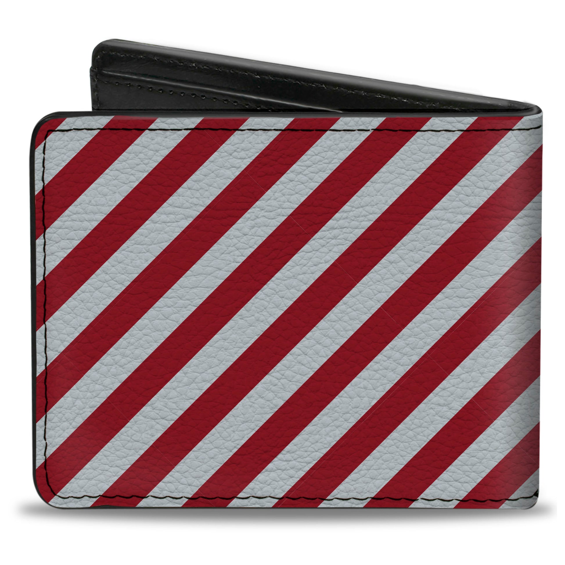 Bi-Fold Wallet - Diagonal Stripes3 White Red Bi-Fold Wallets Buckle-Down
