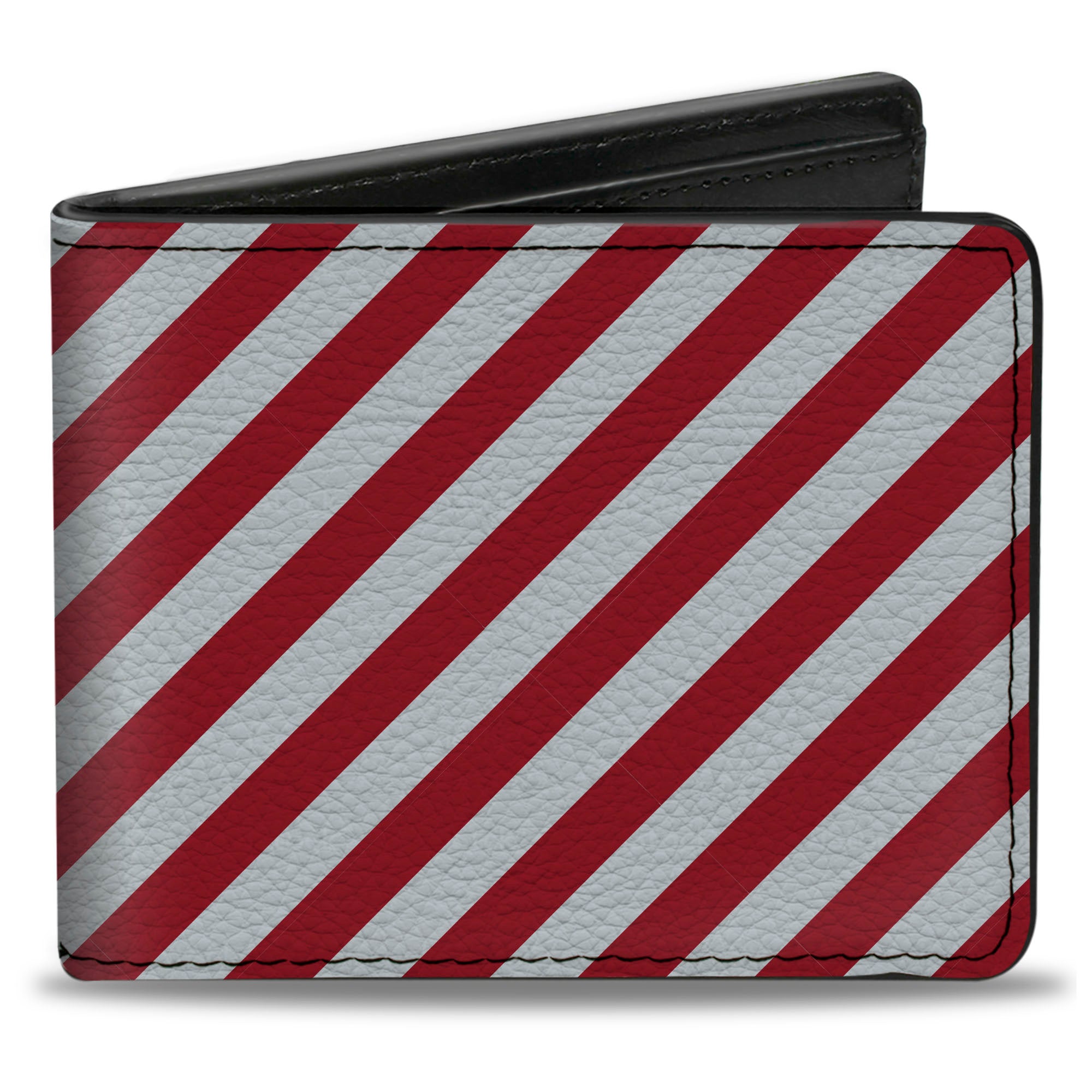 Bi-Fold Wallet - Diagonal Stripes3 White Red Bi-Fold Wallets Buckle-Down