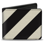 Bi-Fold Wallet - Diagonal Stripes6 White Black Bi-Fold Wallets Buckle-Down