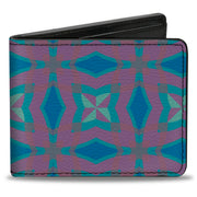 Bi-Fold Wallet - Floral Kaleidoscope Blues Pinks Bi-Fold Wallets Buckle-Down