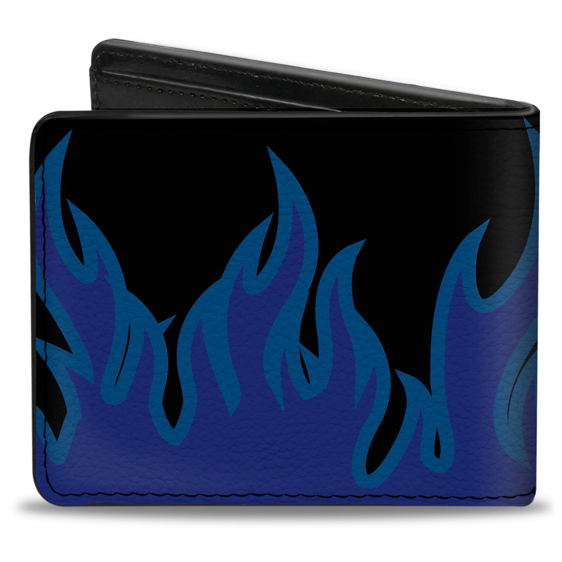 Bi-Fold Wallet - Flames Black Blues Bi-Fold Wallets Buckle-Down