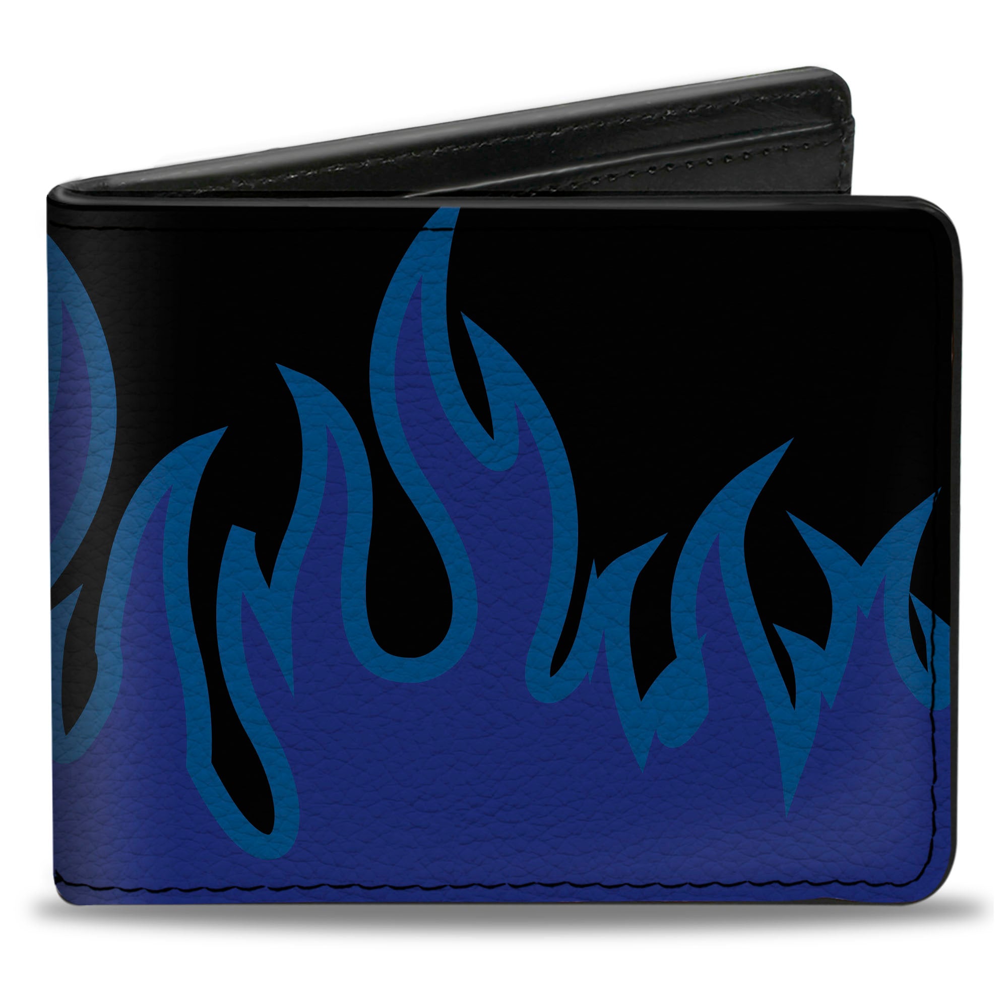 Bi-Fold Wallet - Flames Black Blues Bi-Fold Wallets Buckle-Down