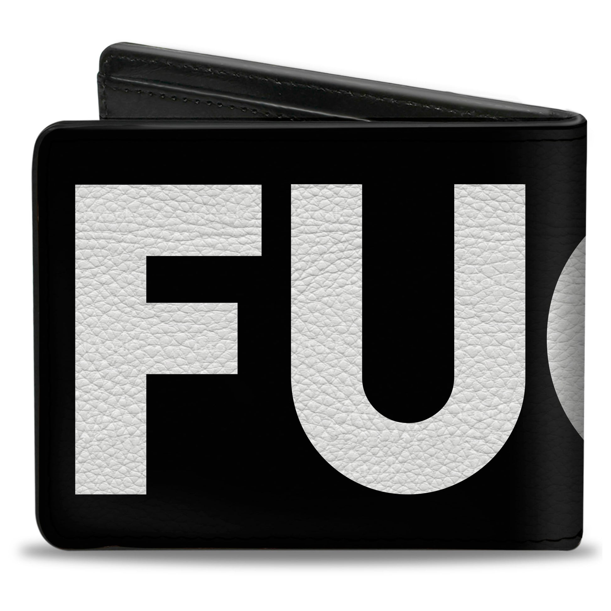 Bi-Fold Wallet - FUCK Black White Bi-Fold Wallets Buckle-Down