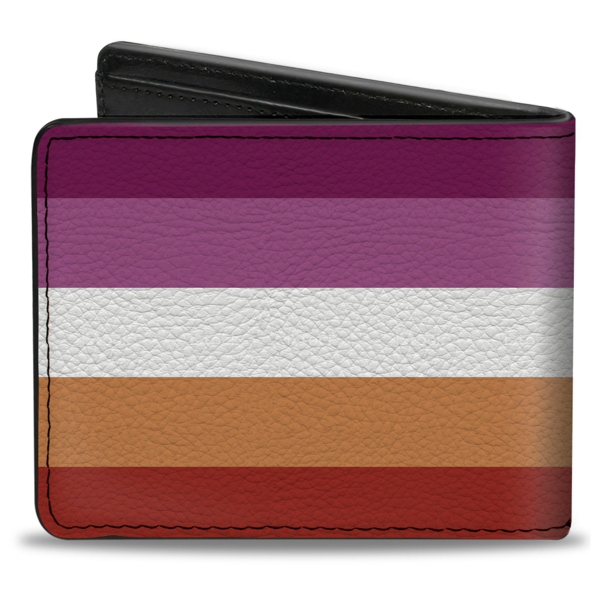 Bi-Fold Wallet - Flag Lesbian Five Stripe Oranges White Pinks Bi-Fold Wallets Buckle-Down
