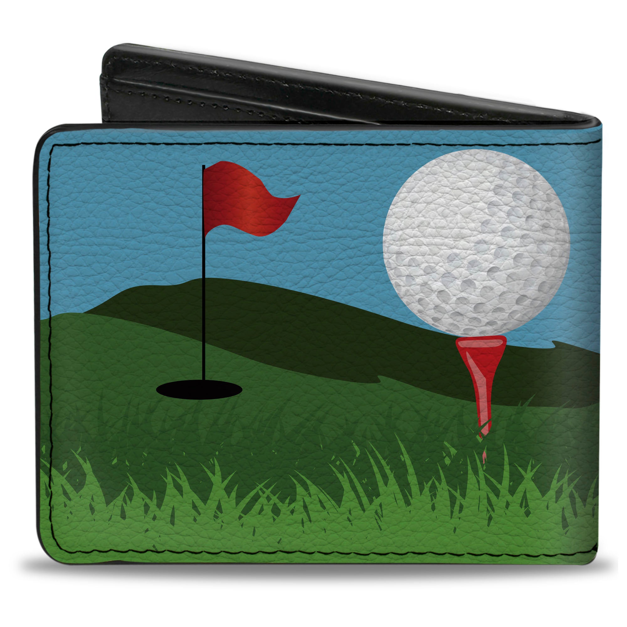 Bi-Fold Wallet - Golf Course Balls Holes Blues Greens Bi-Fold Wallets Buckle-Down
