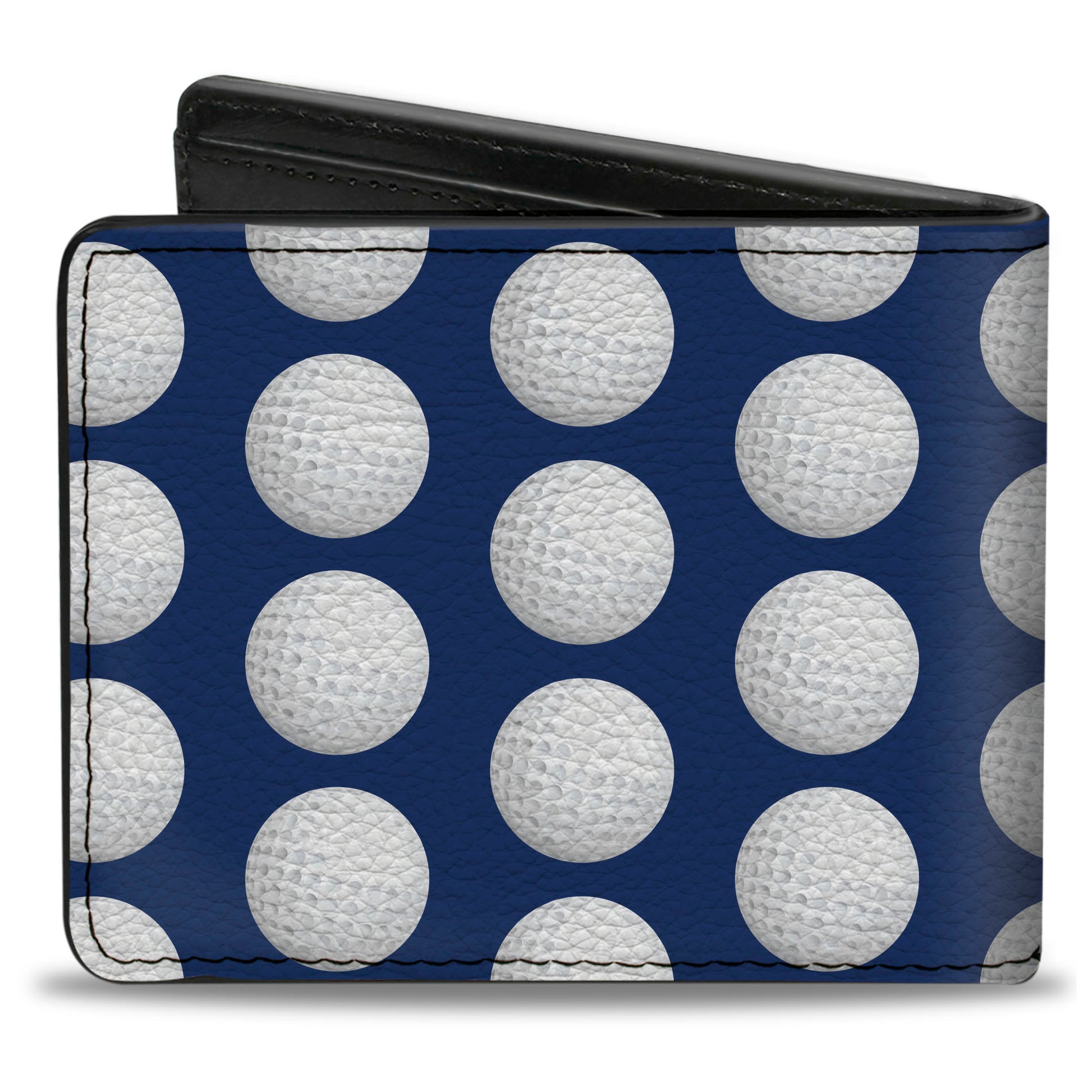 Bi-Fold Wallet - Golf Balls Blue White Bi-Fold Wallets Buckle-Down