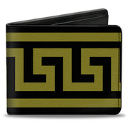 Bi-Fold Wallet - Greek Key Border Black Olive Bi-Fold Wallets Buckle-Down