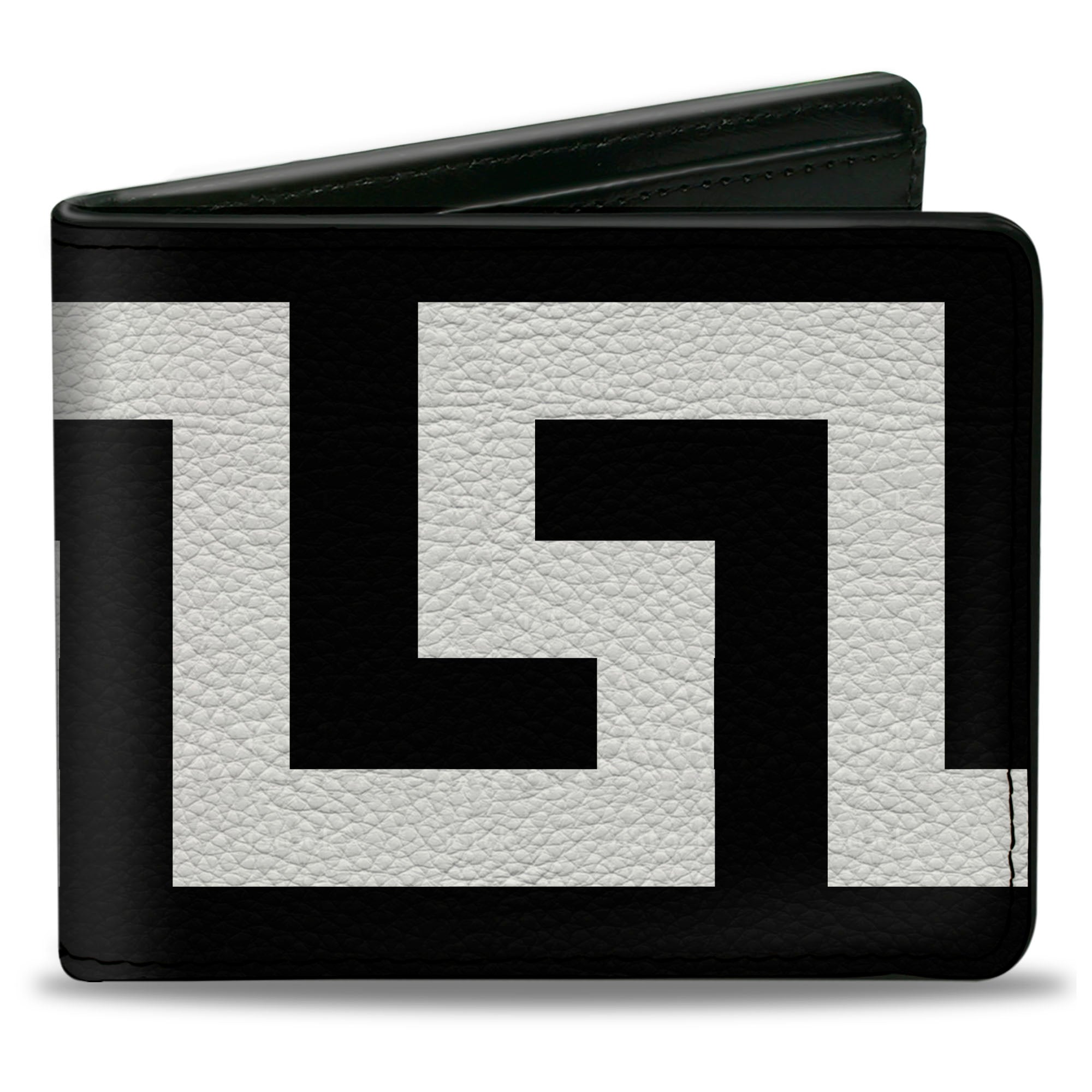 Bi-Fold Wallet - Greek Key Black White – Buckle-Down