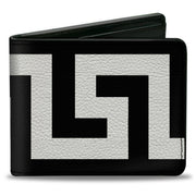 Bi-Fold Wallet - Greek Key Black White Bi-Fold Wallets Buckle-Down