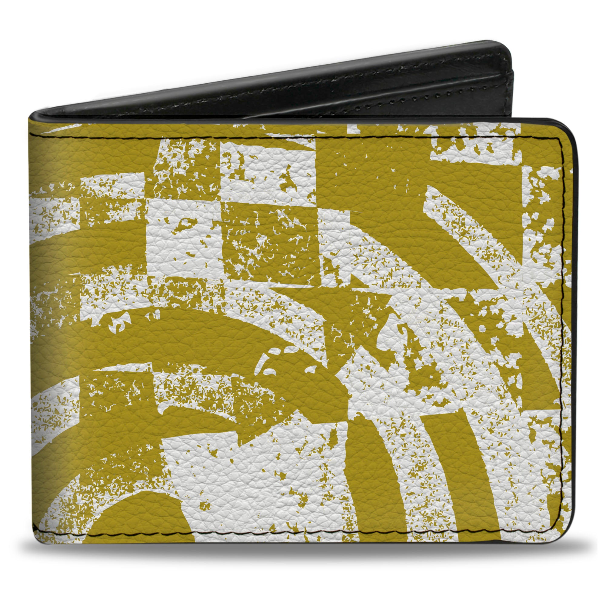 Bi-Fold Wallet - Grunge Chaos2 White Blue-Yellow Fade Bi-Fold Wallets Buckle-Down