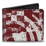 Bi-Fold Wallet - Grunge Chaos3 White Blue-Red Fade Bi-Fold Wallets Buckle-Down