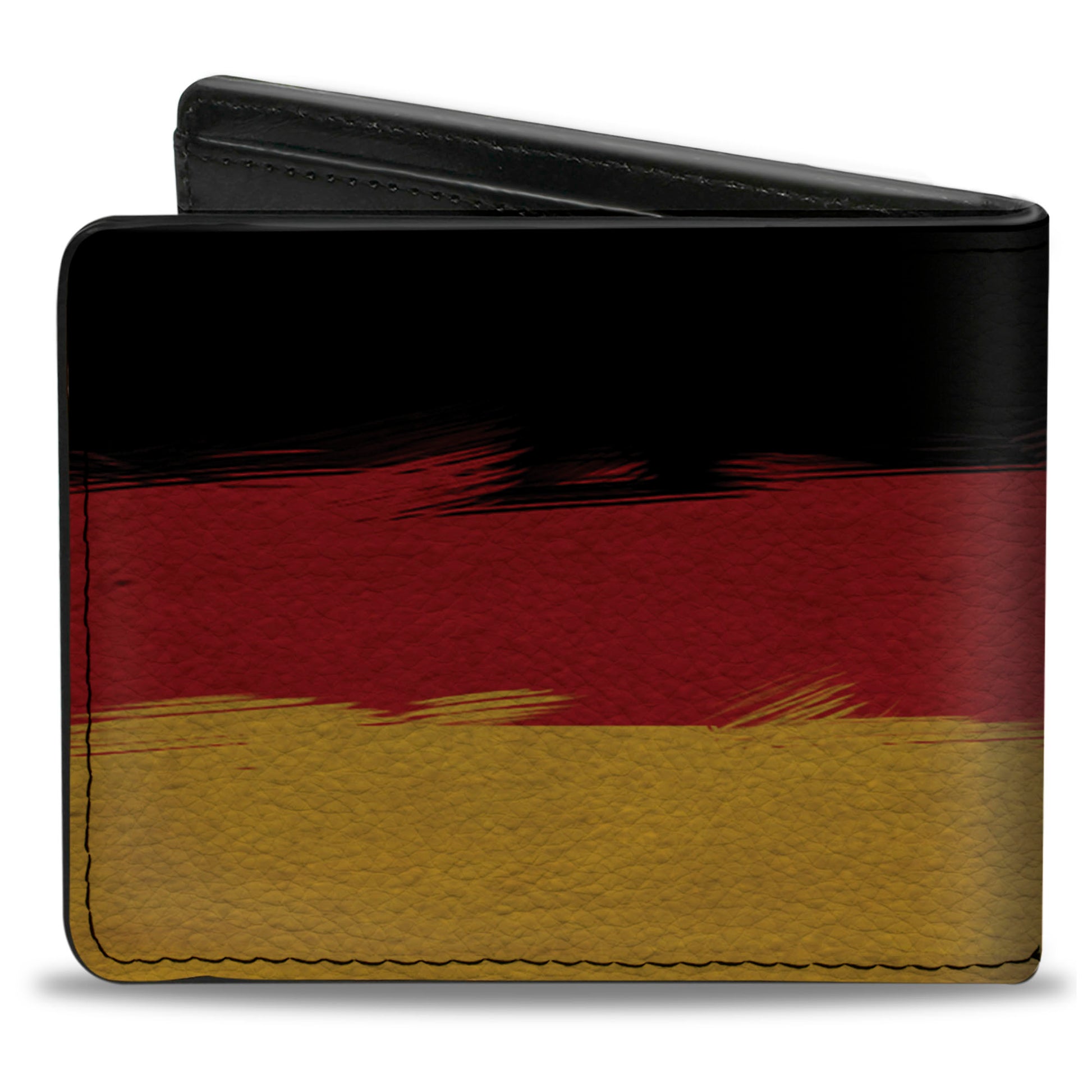Bi-Fold Wallet - German Flag Stripes Distressed Painting Bi-Fold Wallets Buckle-Down