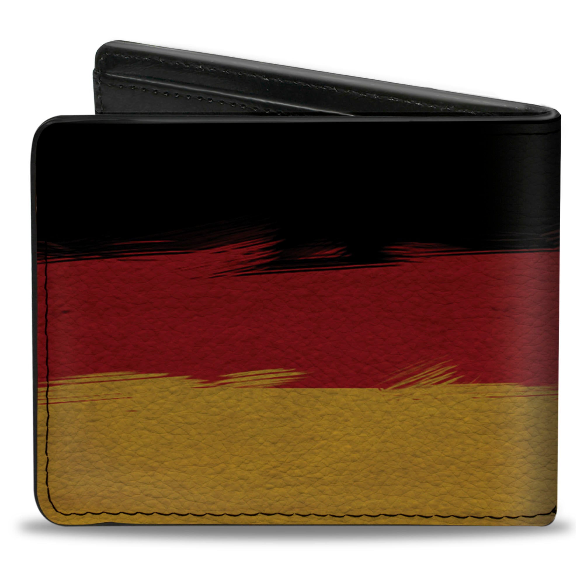 Bi-Fold Wallet - German Flag Stripes Distressed Painting Bi-Fold Wallets Buckle-Down