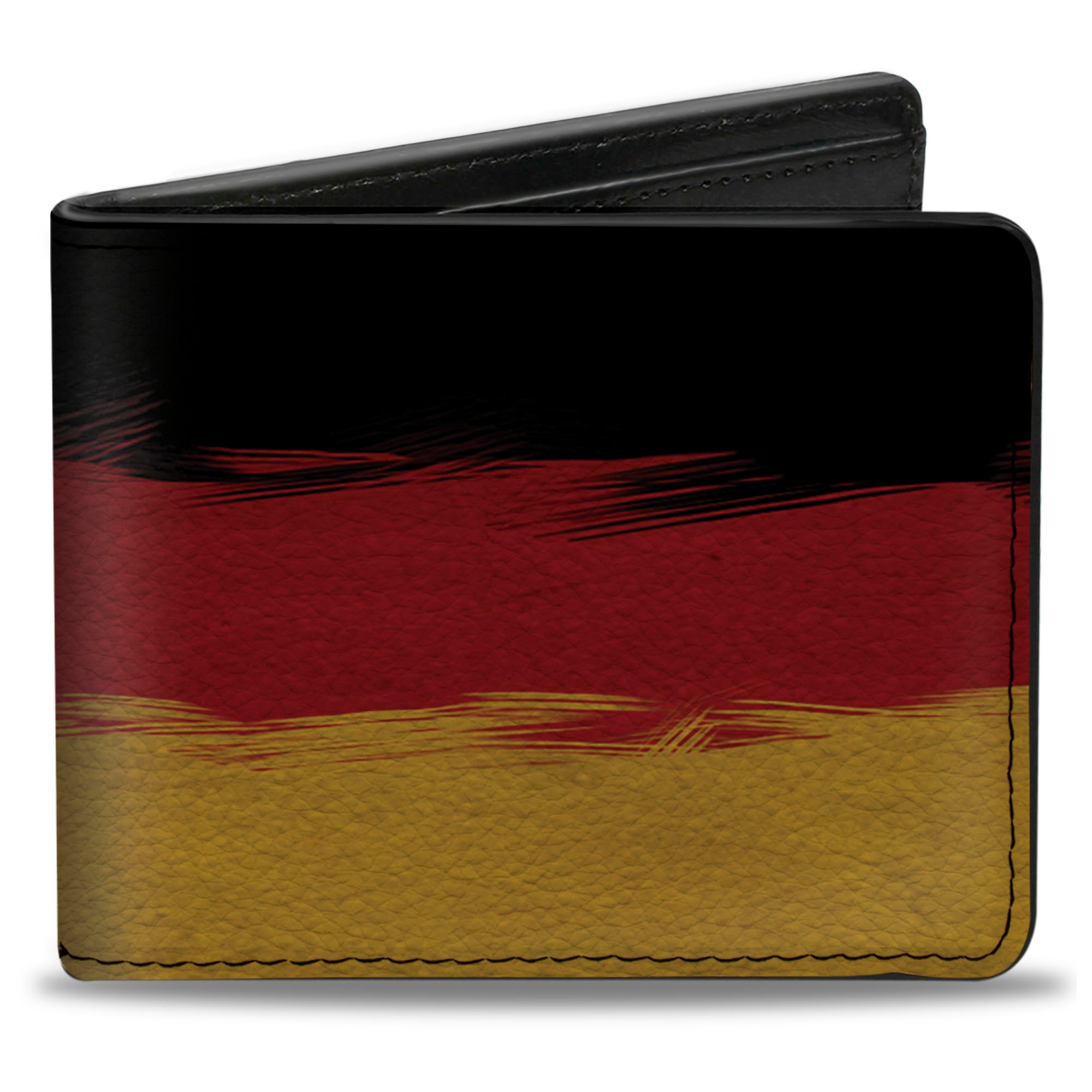 Bi-Fold Wallet - German Flag Stripes Distressed Painting Bi-Fold Wallets Buckle-Down