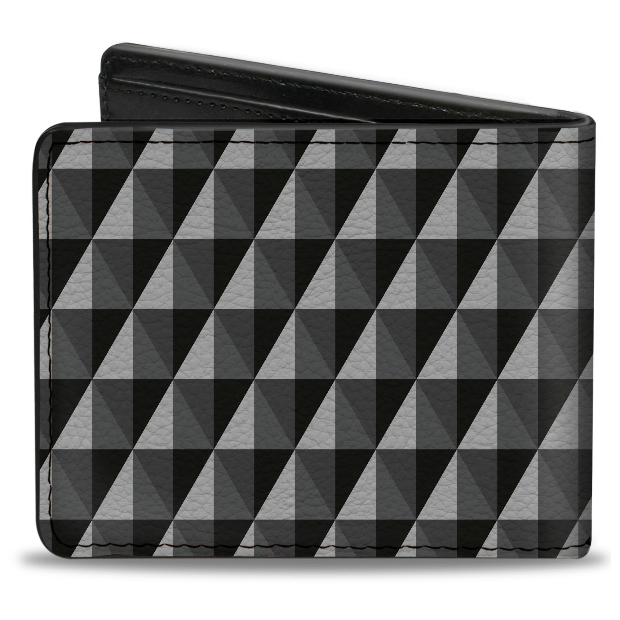 Bi-Fold Wallet - Geometric Triangles Tonal Grays Bi-Fold Wallets Buckle-Down
