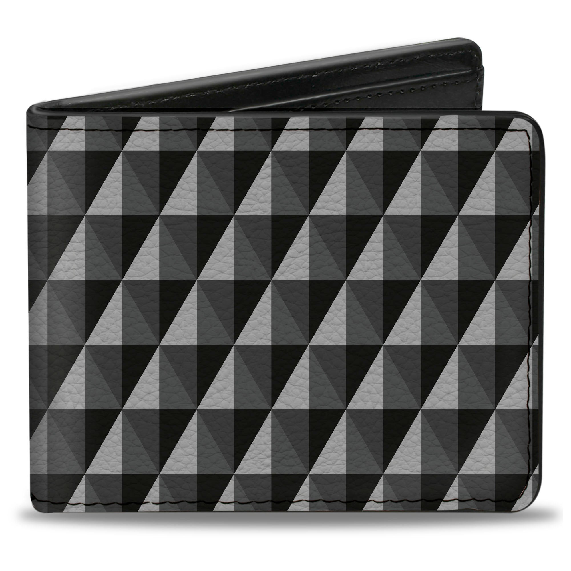 Bi-Fold Wallet - Geometric Triangles Tonal Grays Bi-Fold Wallets Buckle-Down